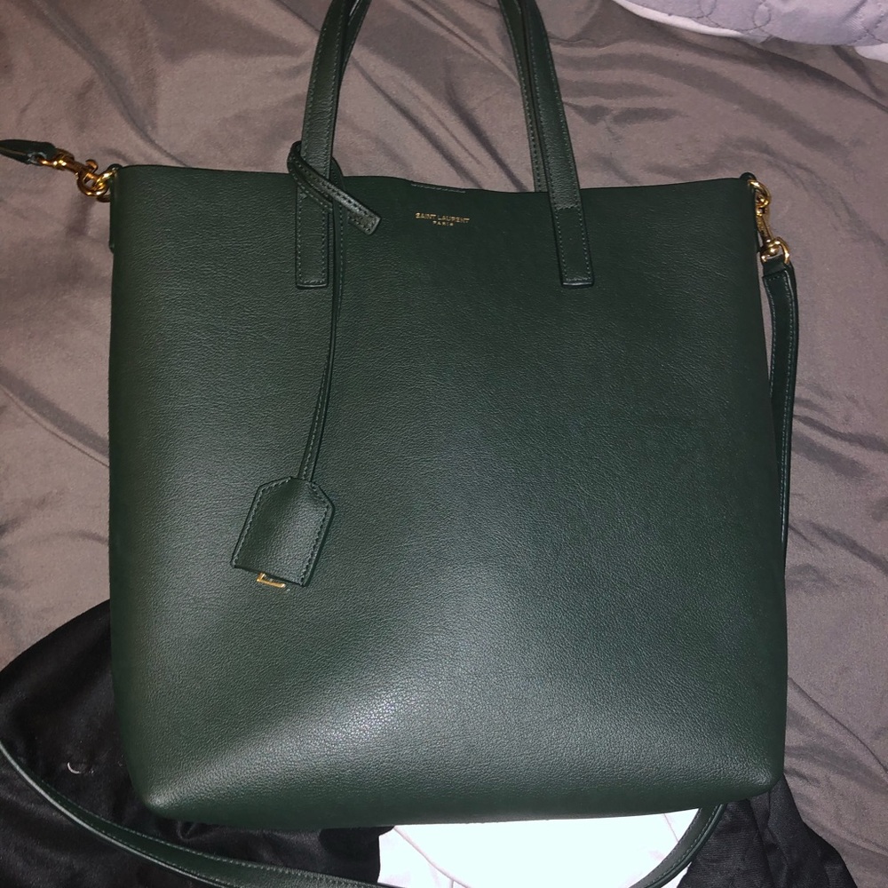 Saint Laurent dark green purse
